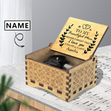 Custom Name To My Beautiful Mom Wooden Music Box Personalized Text Music Box Gift