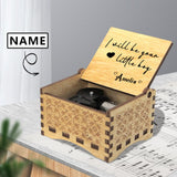 Custom Name Your Little Baby Wooden Music Box Personalized Your Own Design Music Box