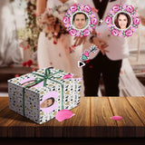 [Made In USA] Face Gift Wrapping Paper Custom Couple Love Heart Wrapping Paper 58