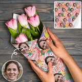[Made In USA] Face Gift Wrapping Paper Custom Flower Wrapping Paper 58