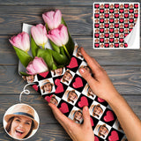 [Made In USA] Face Gift Wrapping Paper Custom Plaid Love Wrapping Paper 58