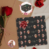 [Made In USA] Photo Gift Wrapping Paper Custom Flower Love Wrapping Paper 58