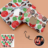 [Made In USA] Custom Gift Wrapping Paper with Family Photo Personalized Merry Christmas Wrapping Paper Design with Picture 58