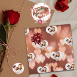 [Made In USA] Photo Gift Wrapping Paper Custom Heart Wrapping Paper 58