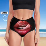Custom Name Lips Gym Workout Dance Hot Pants Athletic Butt Lifting Sports Booty Shorts Personalized Women's Booty Yoga Shorts