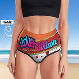Custom Name Love Gym Workout Dance Hot Pants Athletic Butt Lifting Sports Booty Shorts Personalized Women's Booty Yoga Shorts